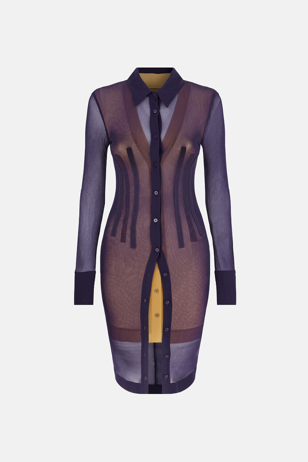 Mini dress - Violet/mustard