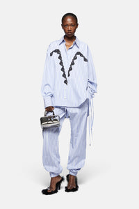 Shirt - White/navy blue