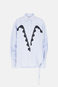 Shirt - White/navy blue