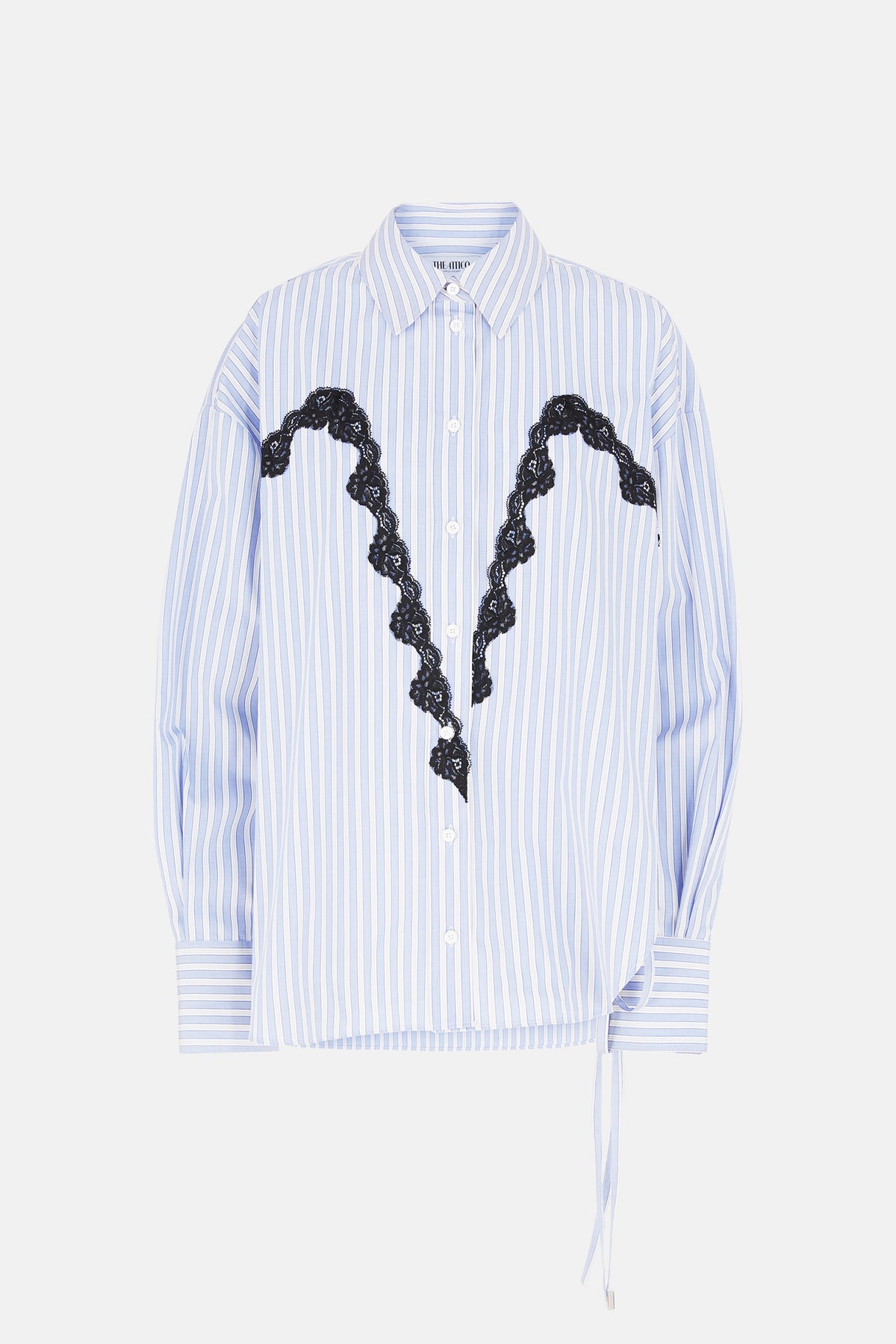 Shirt - White/navy blue
