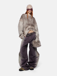 Long pant - Purple/white