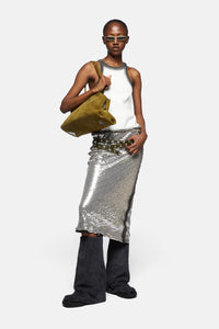Midi dress - White/silver
