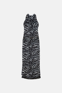 Midi dress - Black/white