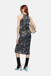Midi dress - Black/white