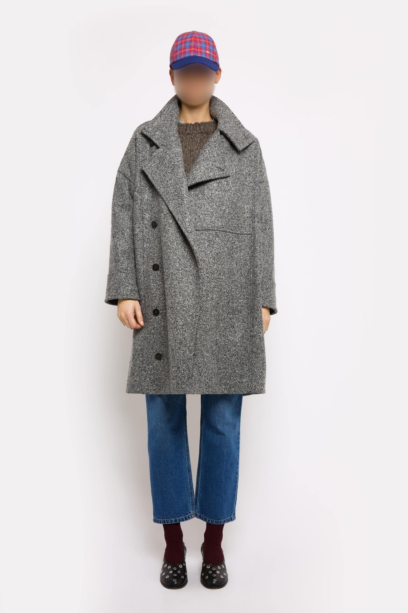 Rosy wool coat - Grey