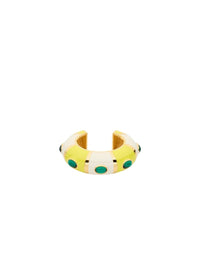 Bracelet en laiton - Off White & Yellow