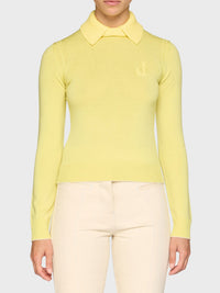 Pull Tricot en laine - Yellow