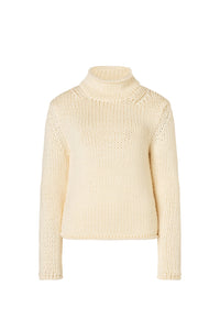Pull col roulé Marpessa en laine - Beige