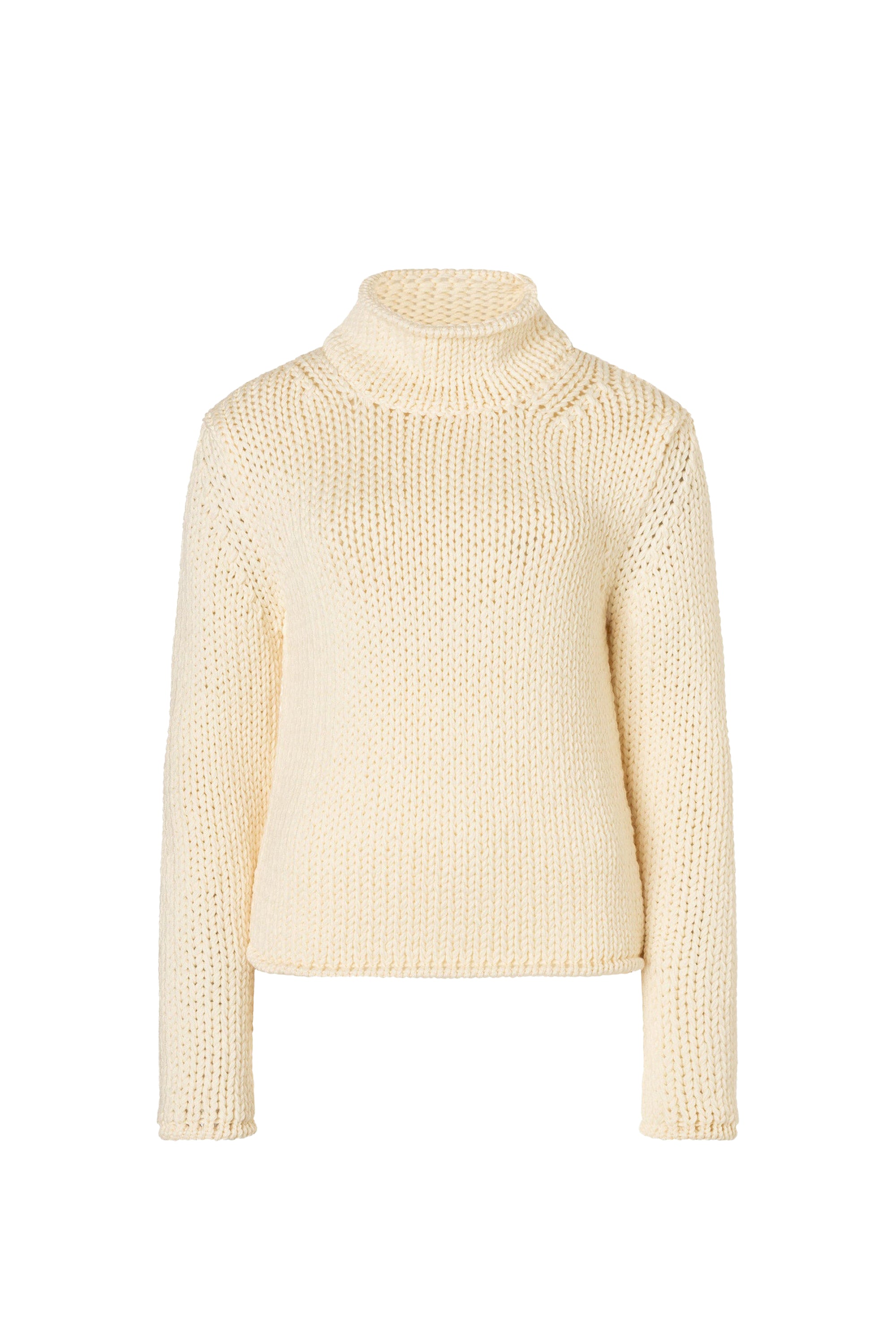 Pull col roulé Marpessa en laine - Beige