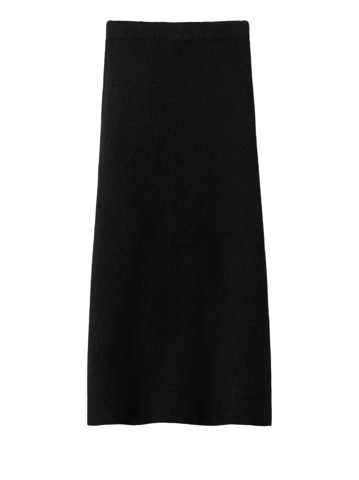 Curly cashmere skirt - Black