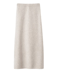 Curly cashmere skirt - Beige