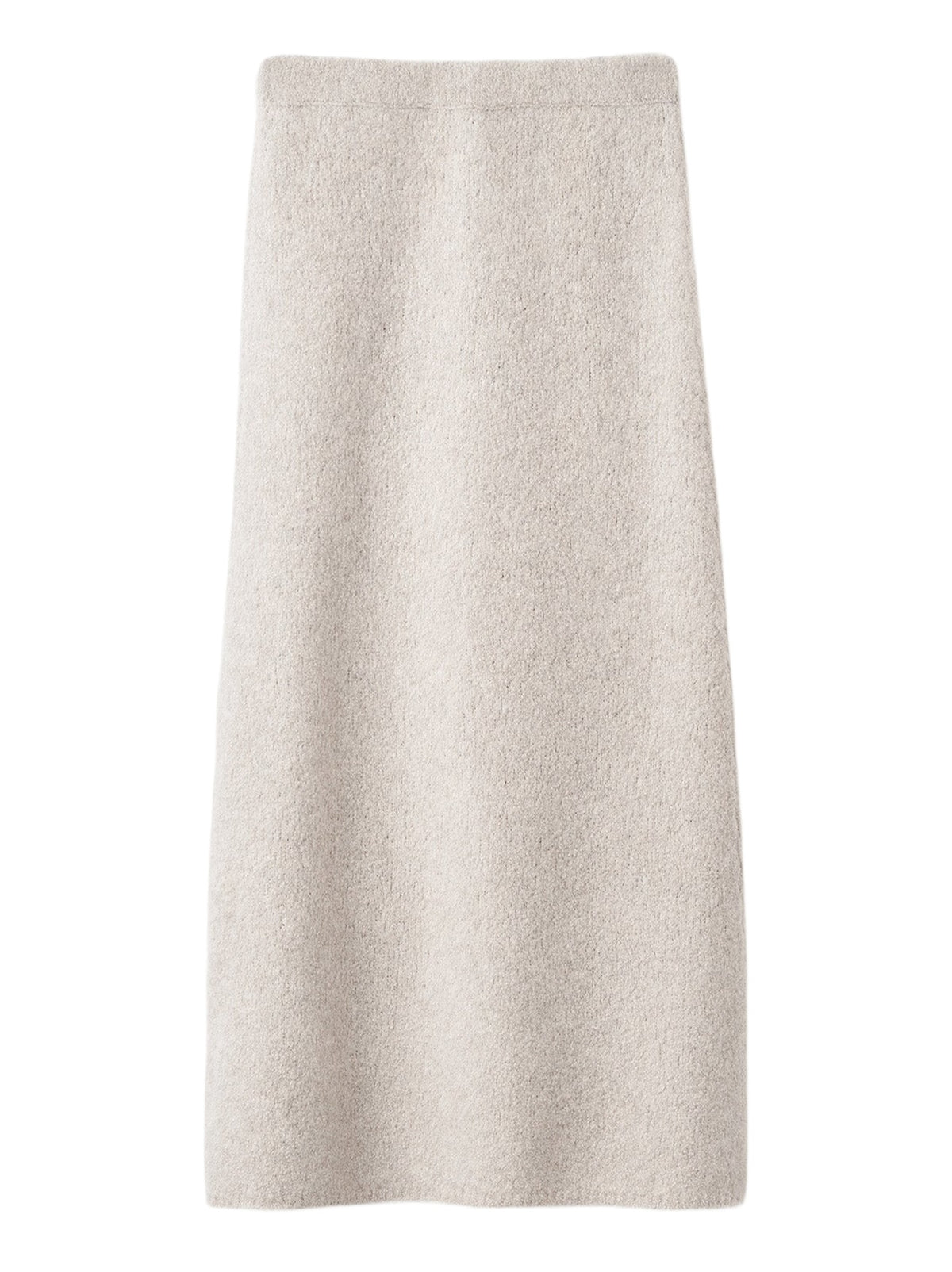 Curly cashmere skirt - Beige