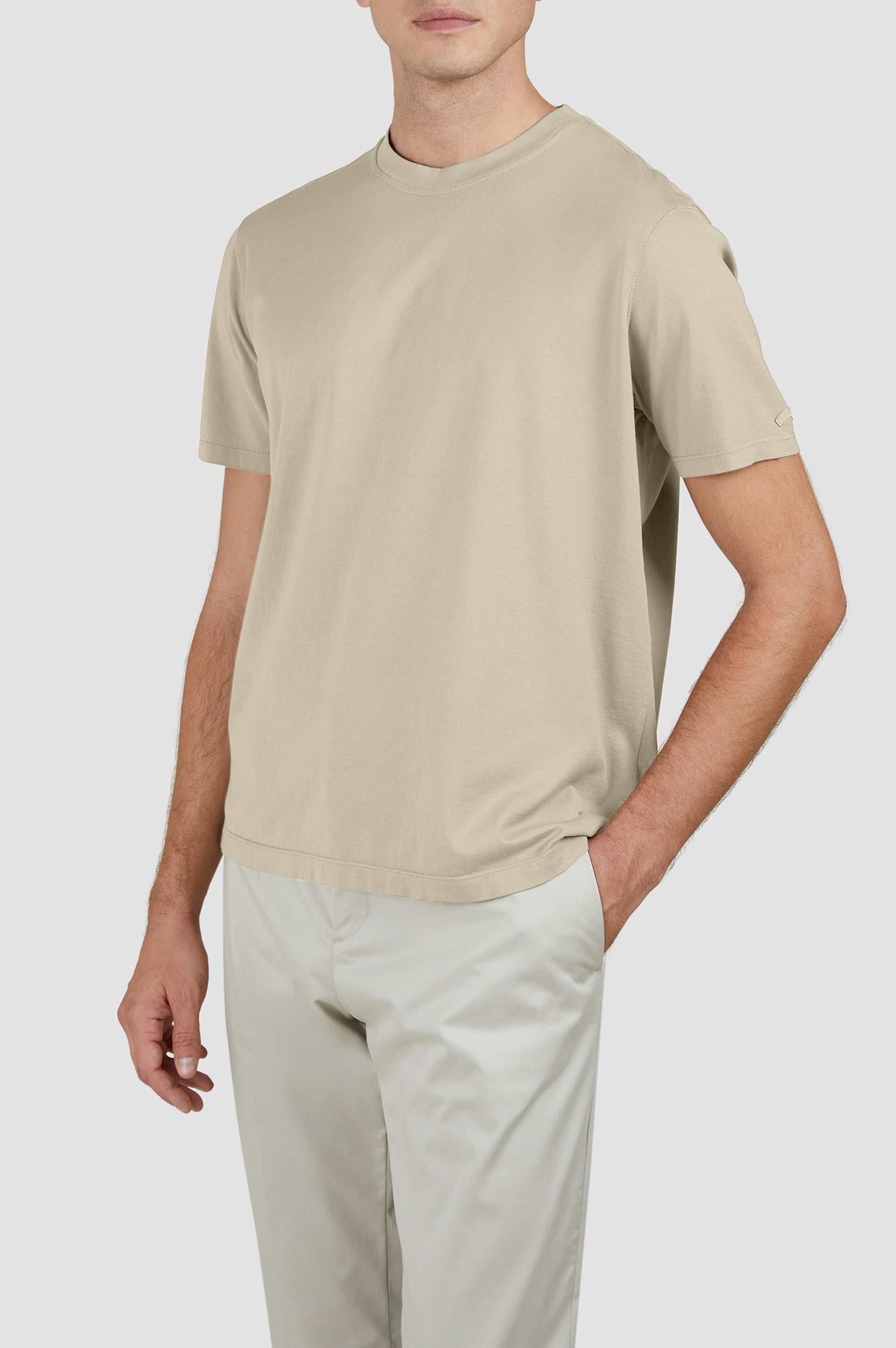 Round-neck T-shirt - Beige