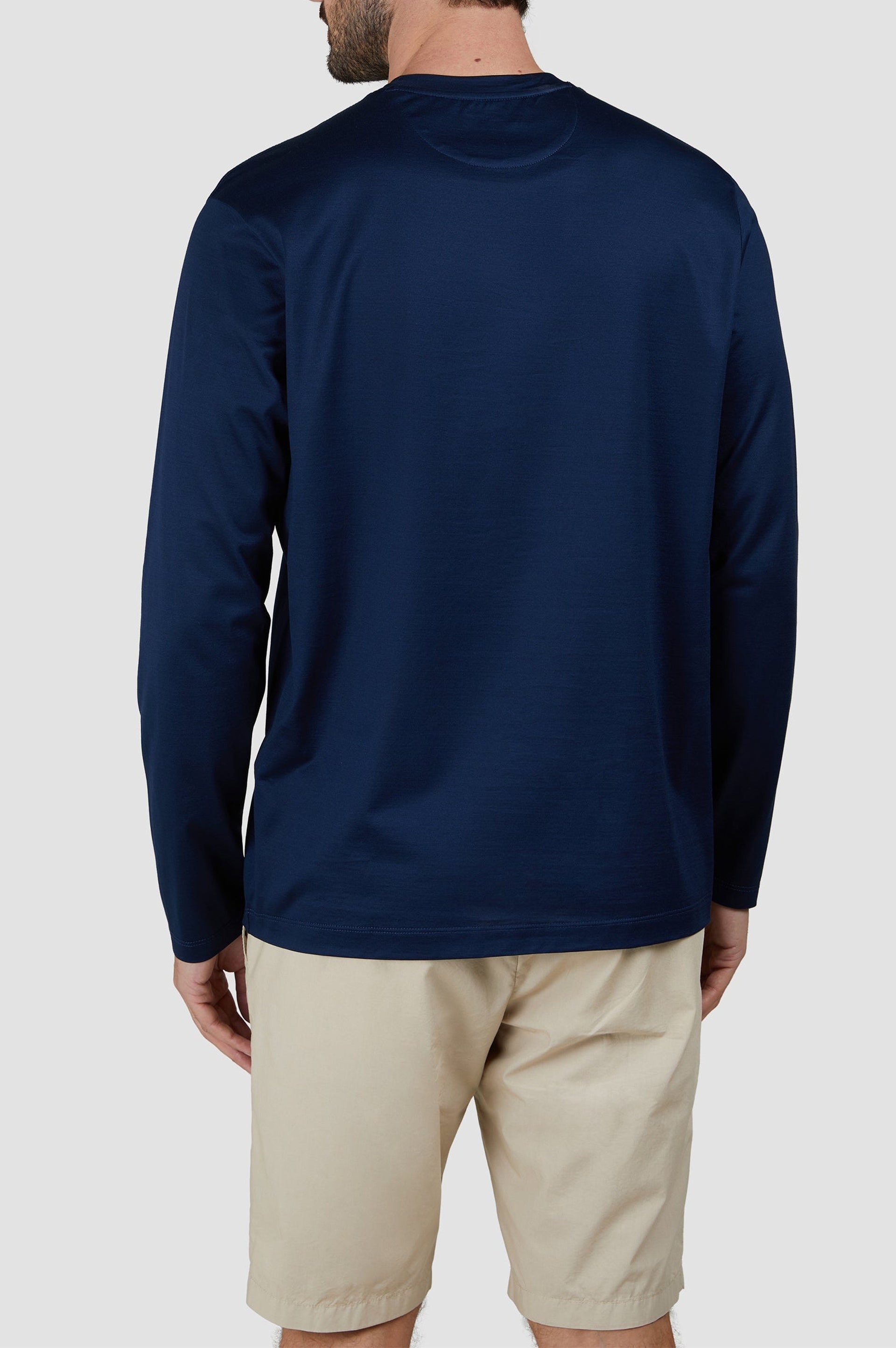 Long-sleeved T-shirt - Blue chequered