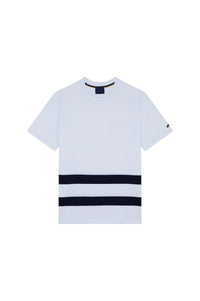 T-shirt à double rayures - Bianco & Blu