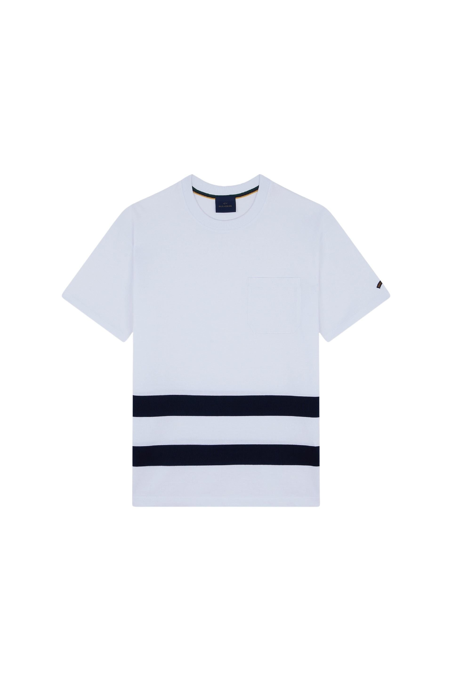 T-shirt à double rayures - Bianco & Blu