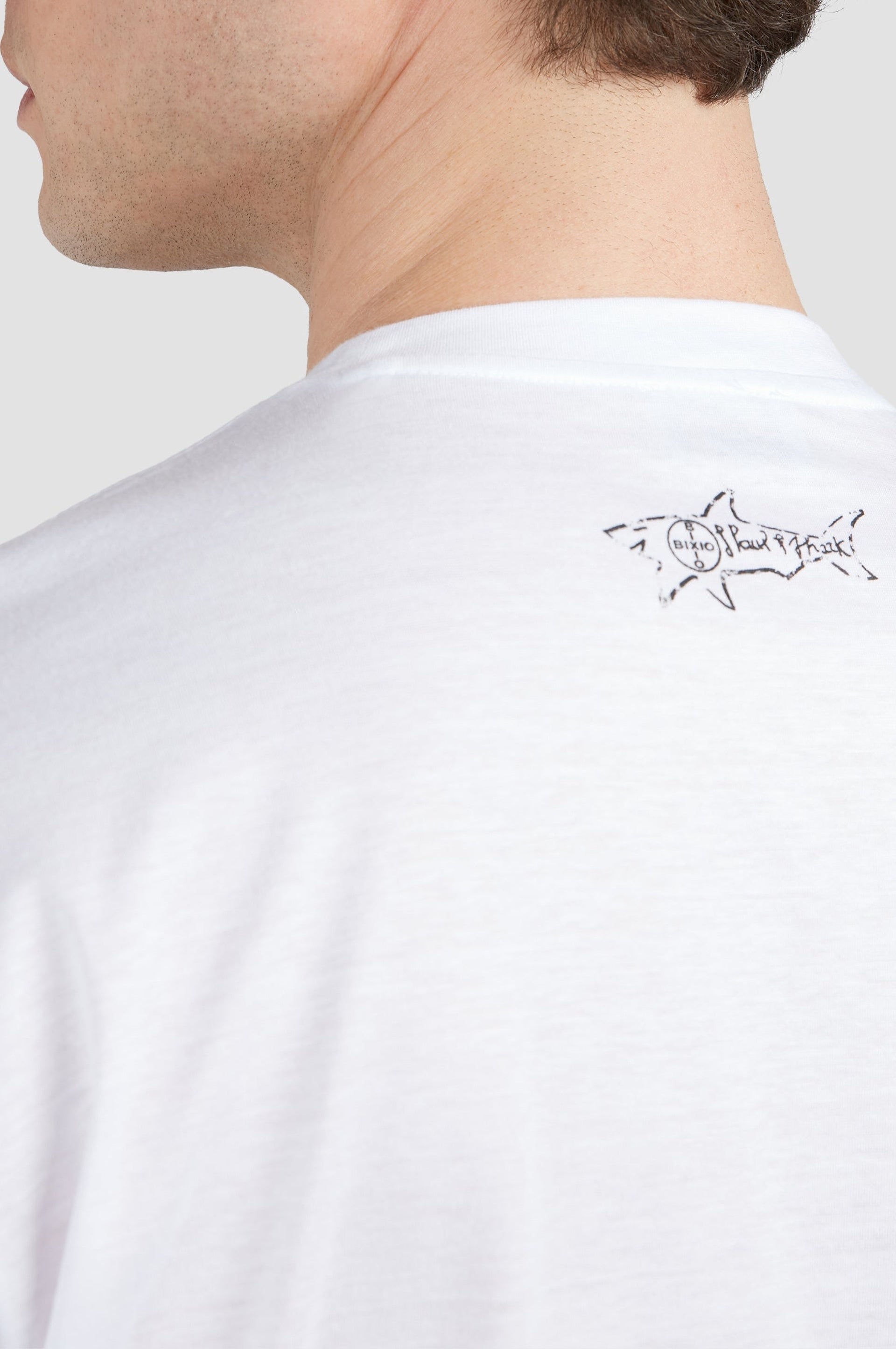 Riviera printed short-sleeved T-shirt - White