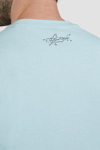 T-shirt imprimé à manches courtes - Bleu aquatique
