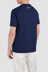 T-shirt à imprimé - Bleu damier