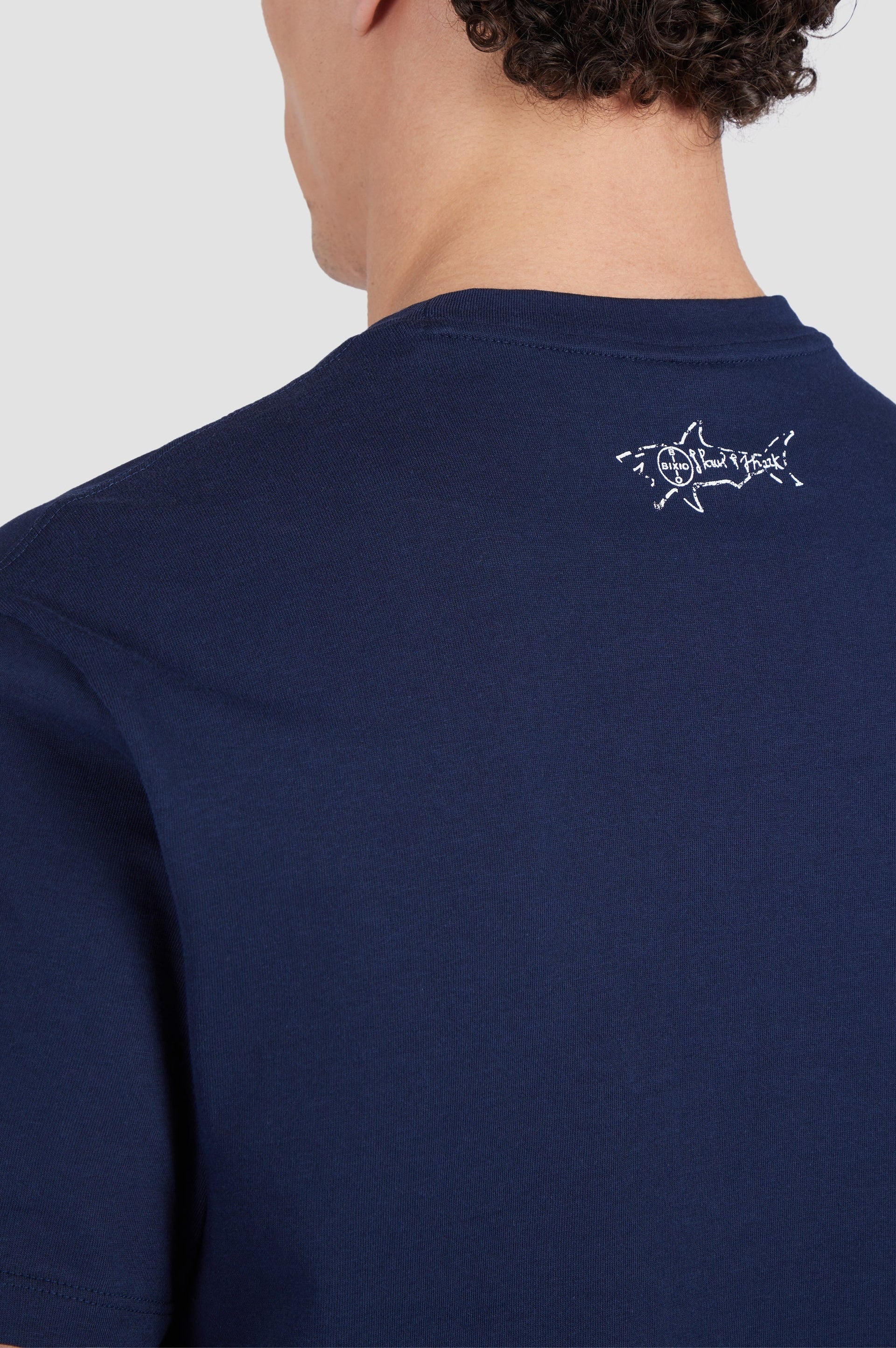 T-shirt à imprimé - Bleu damier