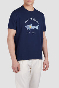 T-shirt à imprimé - Bleu damier