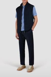 Button-up polo shirt with logo - Steel blue