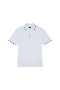 Polo boutonné à détails contrastés - Bianco