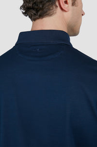 Button-down polo shirt - Blue chequered
