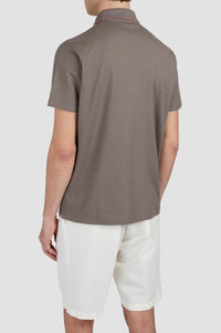 Polo shirt with contrasting details - Dove grey