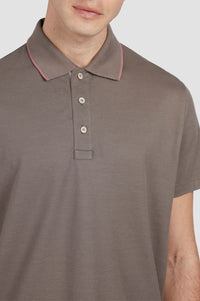 Polo shirt with contrasting details - Dove grey