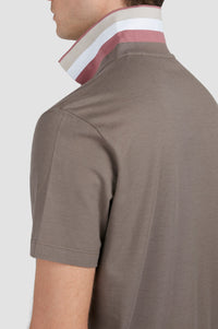 Polo shirt with contrasting details - Dove grey