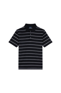 Polo boutonné et rayé - Nero & Bianco & Grigio