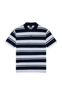 Polo à rayures bicolores - Bianco & Blu