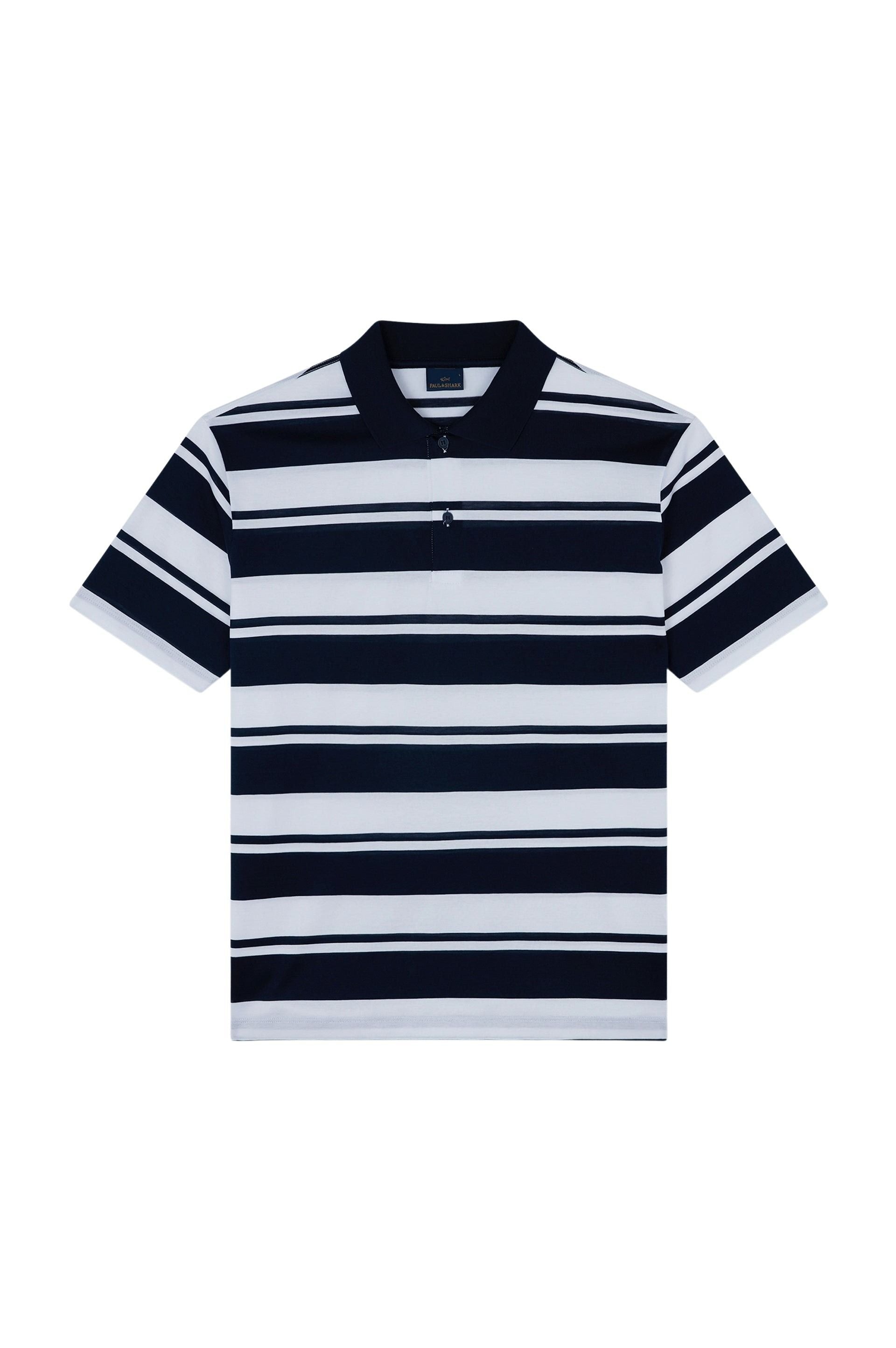 Polo à rayures bicolores - Bianco & Blu