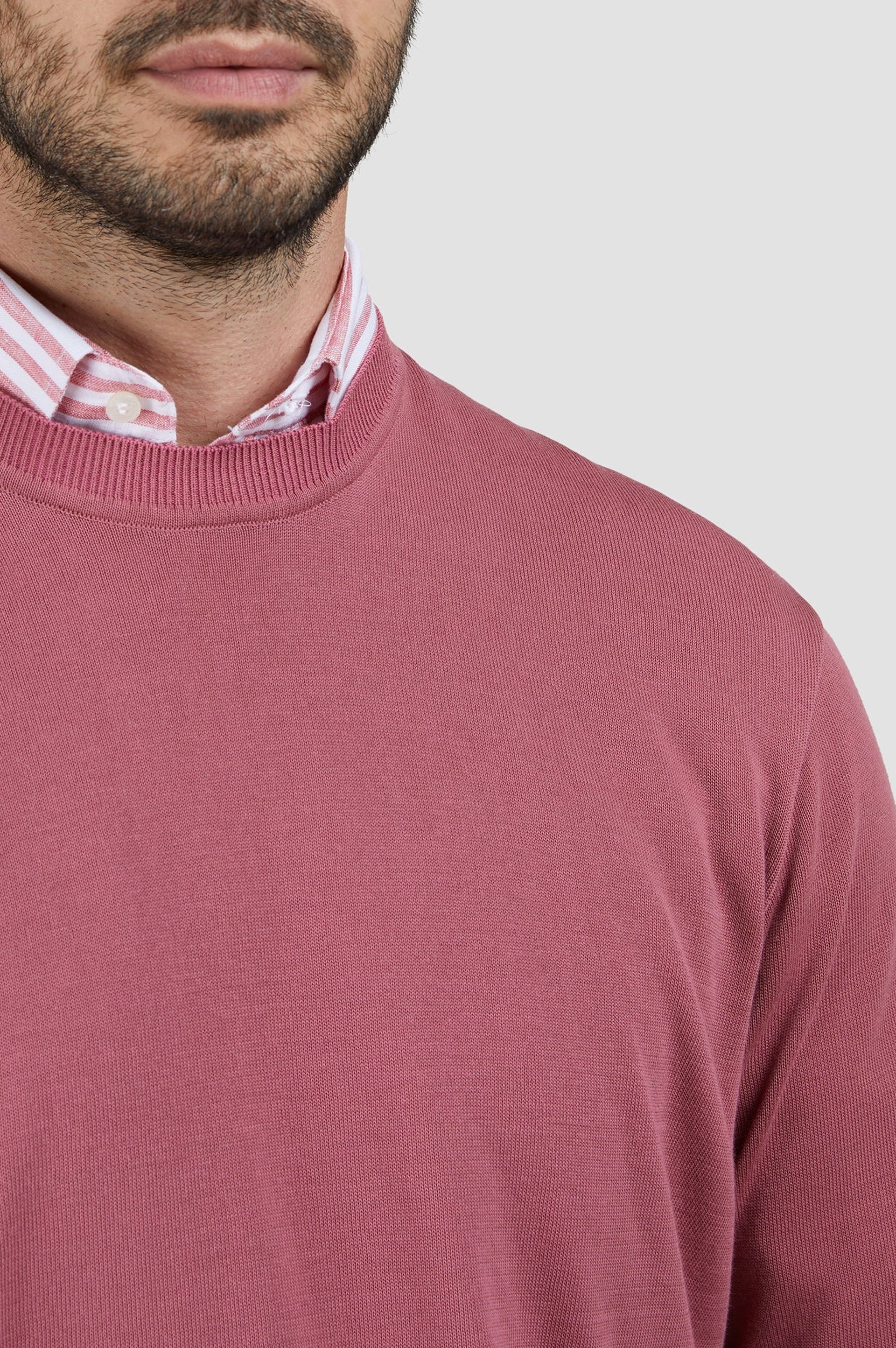Round-neck jumper - Red Earth