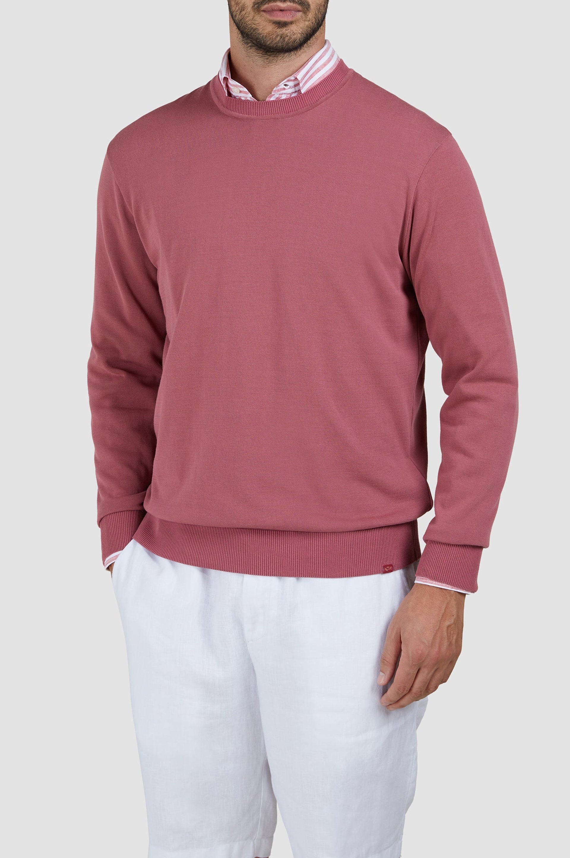 Round-neck jumper - Red Earth