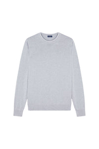Pull à col rond en soie - Grigio Tortora