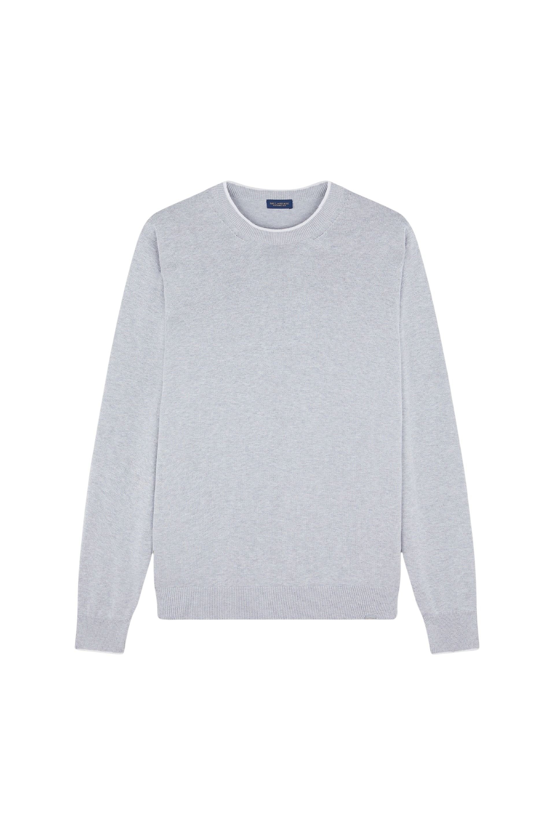 Pull à col rond en soie - Grigio Tortora