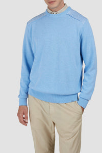 Pull à col rond - Bleu clair