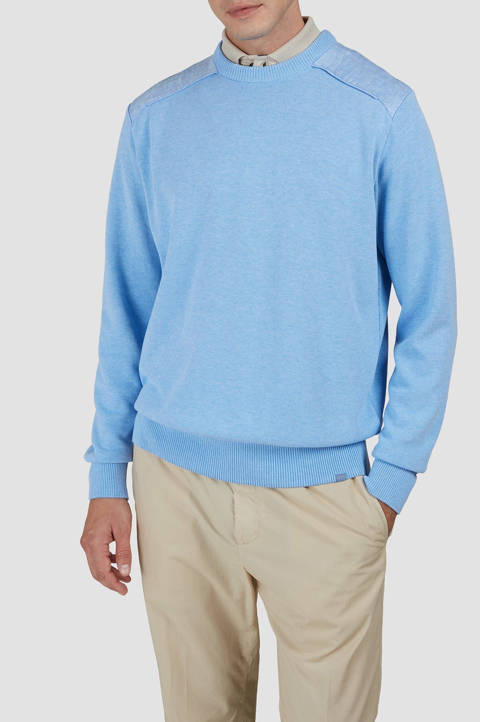 Pull à col rond - Bleu clair