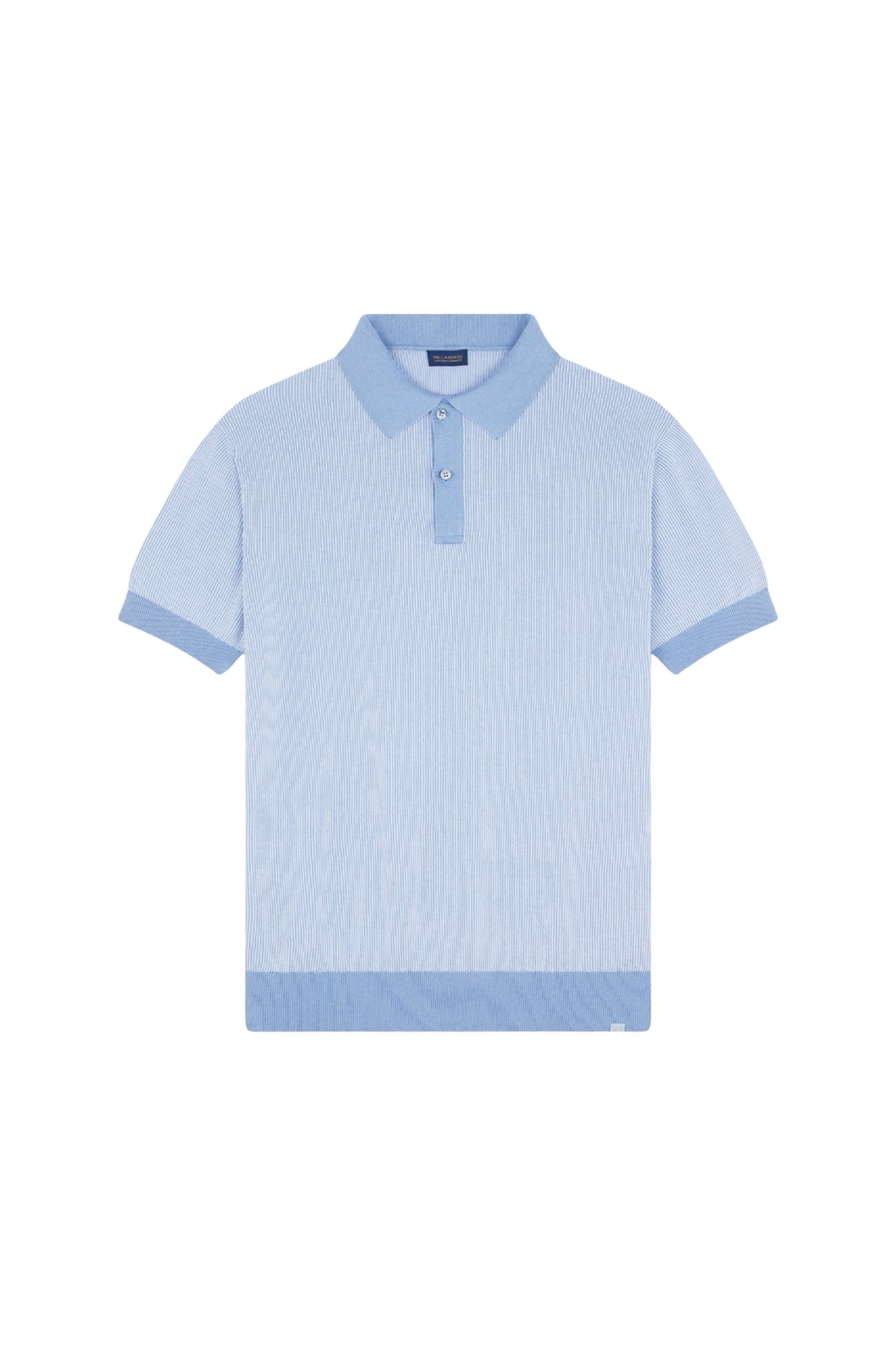 Polo en maille - Azzurro & Panna