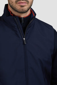 Silk half-zip jumper - Blue check