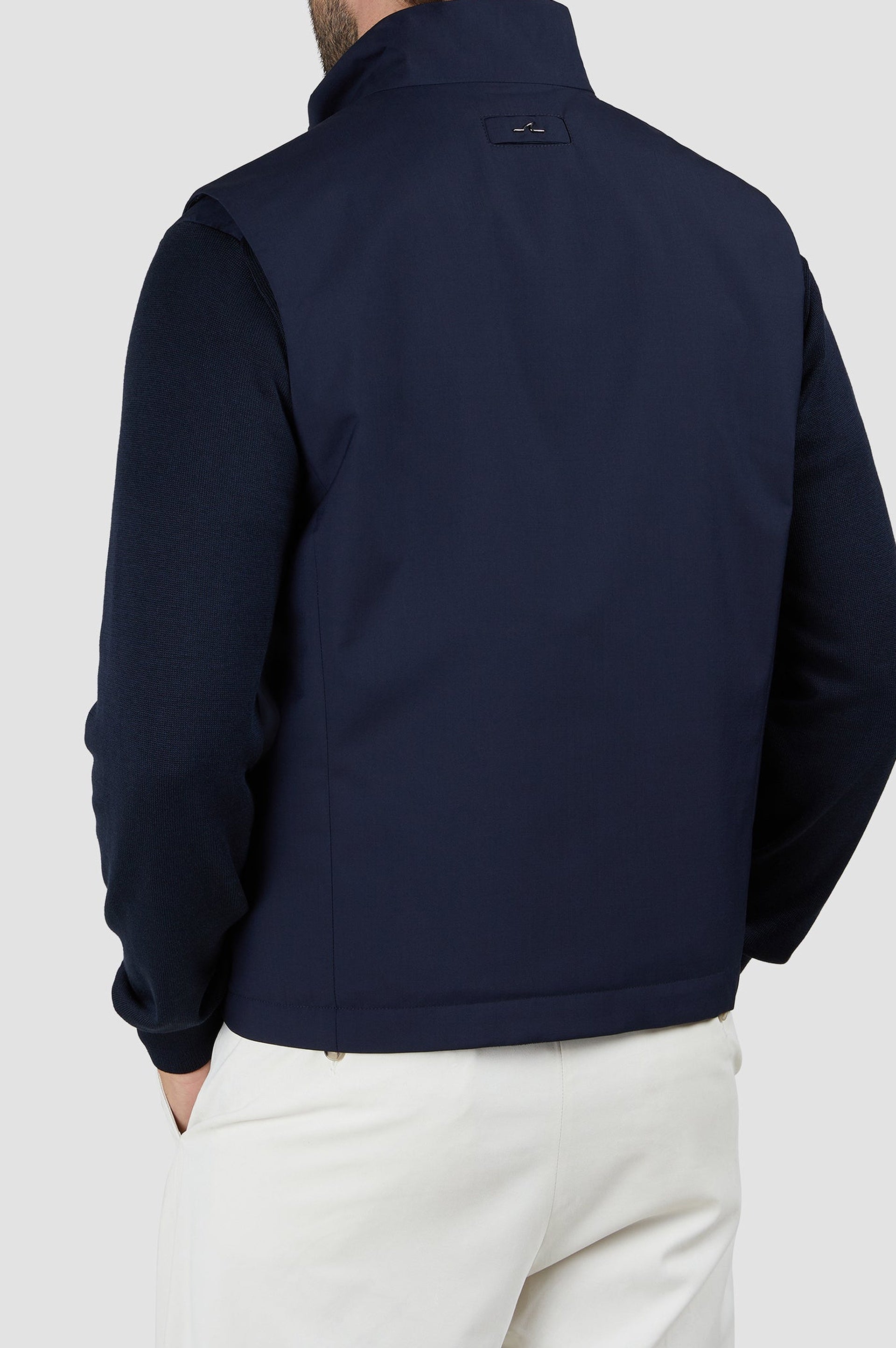 Silk half-zip jumper - Blue check