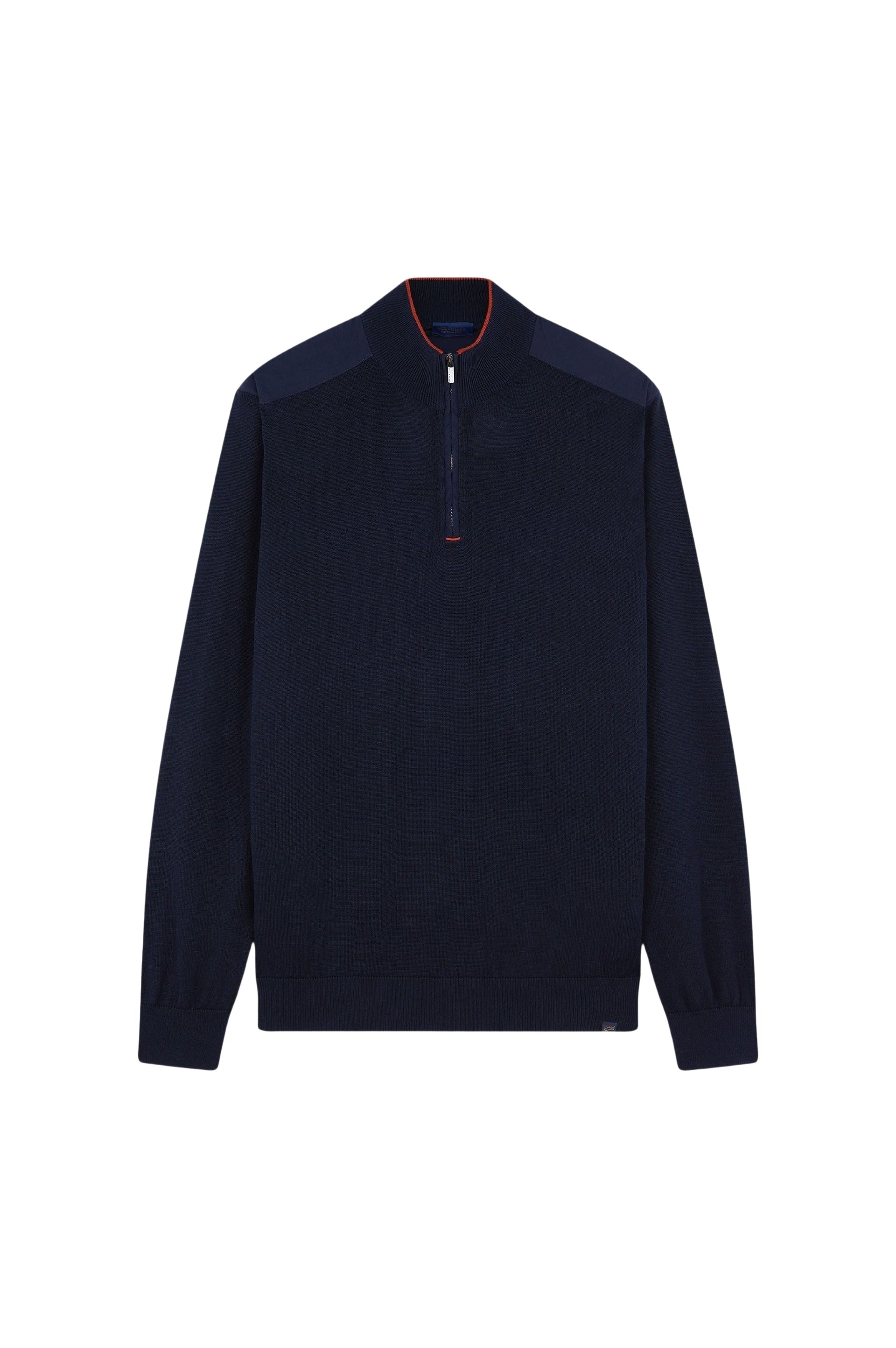Silk half-zip jumper - Blue check