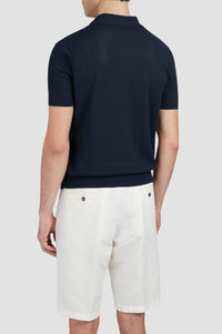 Pull Riviera à col en V - Bleu damier