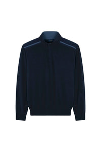 Half-zip jumper - Blue chequered