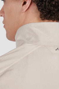 Long-sleeved half-zip jumper - Beige