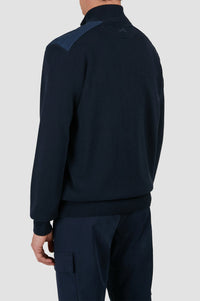 Zip-up waistcoat - Blue chequered