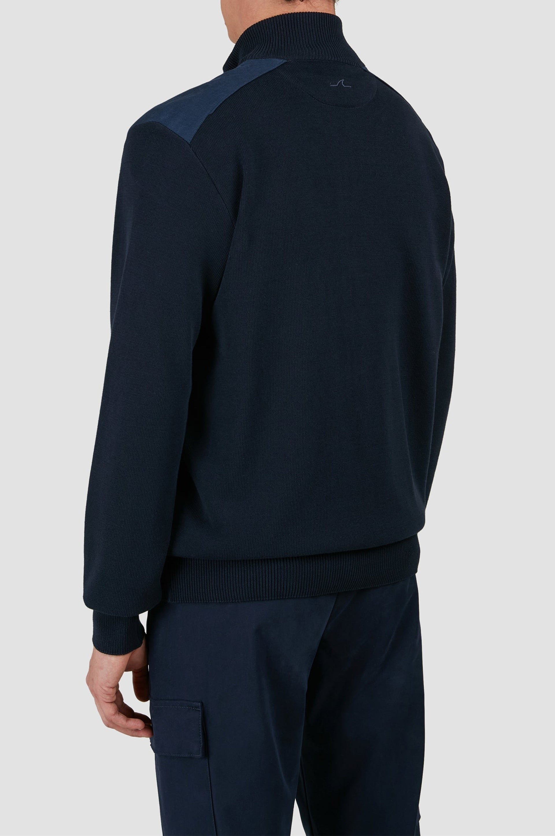Zip-up waistcoat - Blue chequered