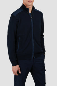Zip-up waistcoat - Blue chequered
